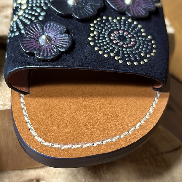 COACH Tea Rose with Rivets Slides - Picture 6 of 13